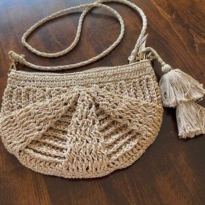 J Jill Straw Shoulder Bag Small